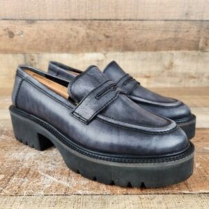 Free People Lyra Women Size 10 EU 41 Penny Loafer Dress Platform Slip On Chunky